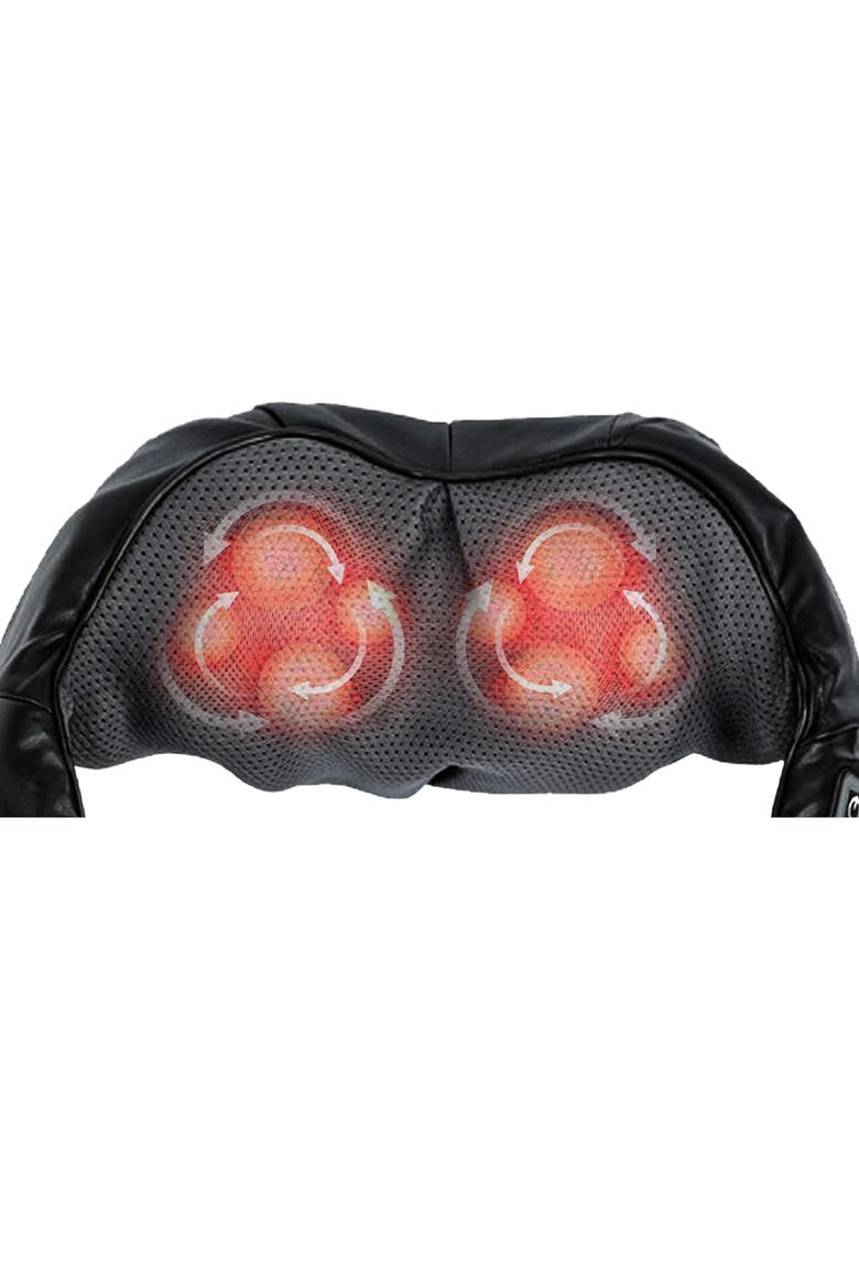 3D Shiatsu Heating Back and Neck Massager, Alternate, color, Black