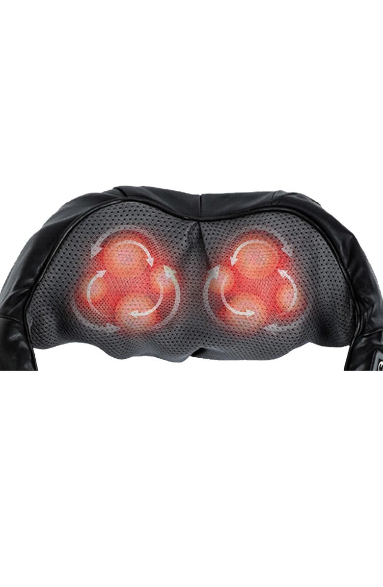PURSONIC 3D Shiatsu Heating Back and Neck Massager, Alternate, color, Black