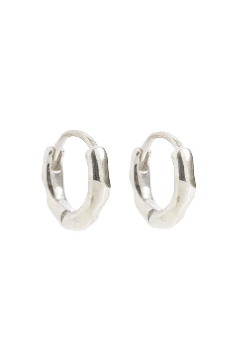 Silver Huggies Earrings, Main, color, Silver