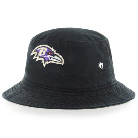 Men's '47  Black Baltimore Ravens Primary Bucket Hat