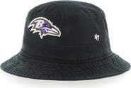 '47 Men's '47  Black Baltimore Ravens Primary Bucket Hat