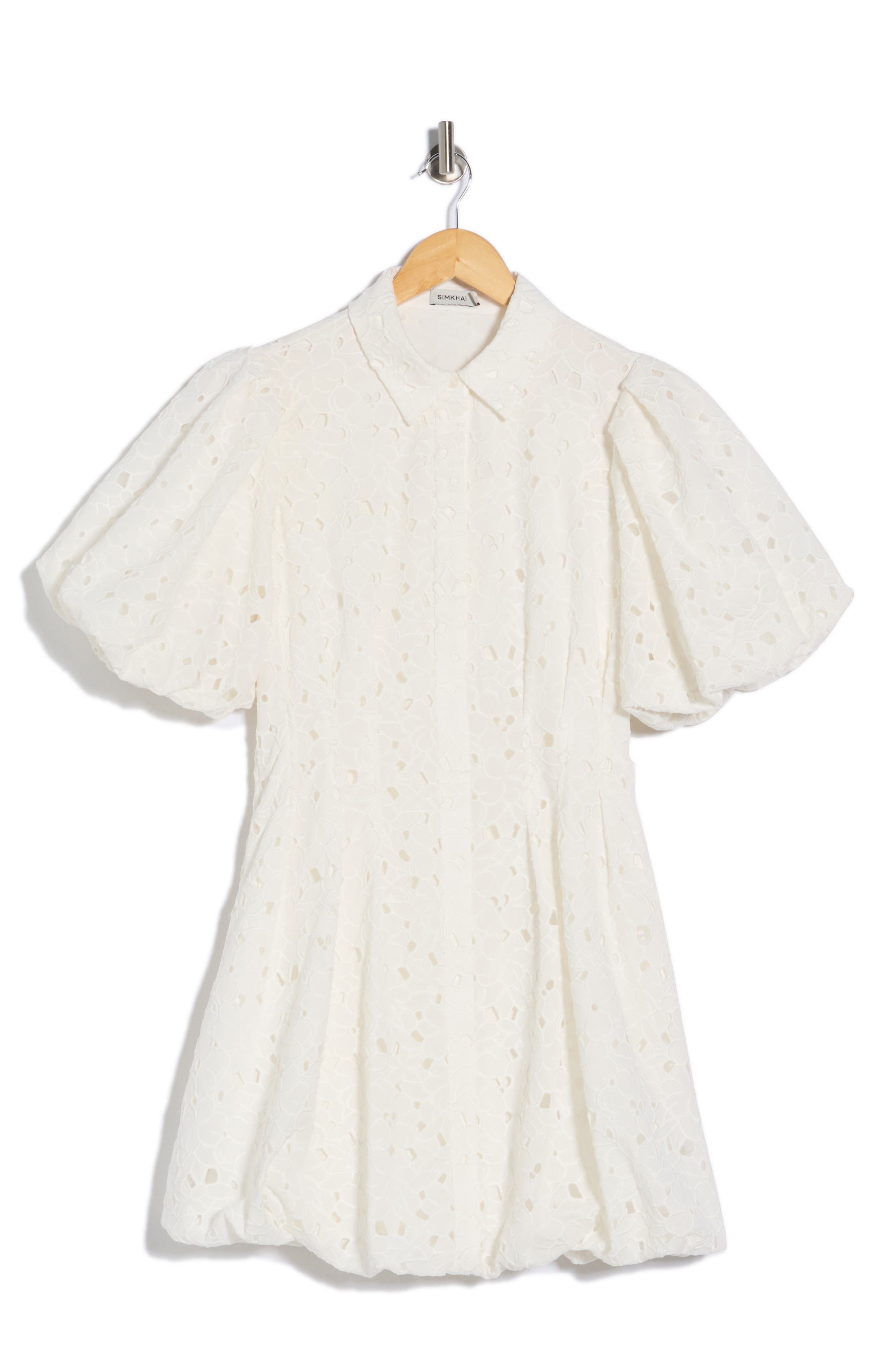 Simkhai Cleo Pintuck Balloon Sleeve Minidress