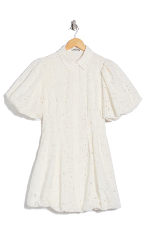 Cleo Pintuck Balloon Sleeve Minidress