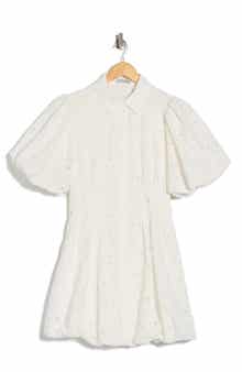 Simkhai Cleo Pintuck Balloon Sleeve Minidress