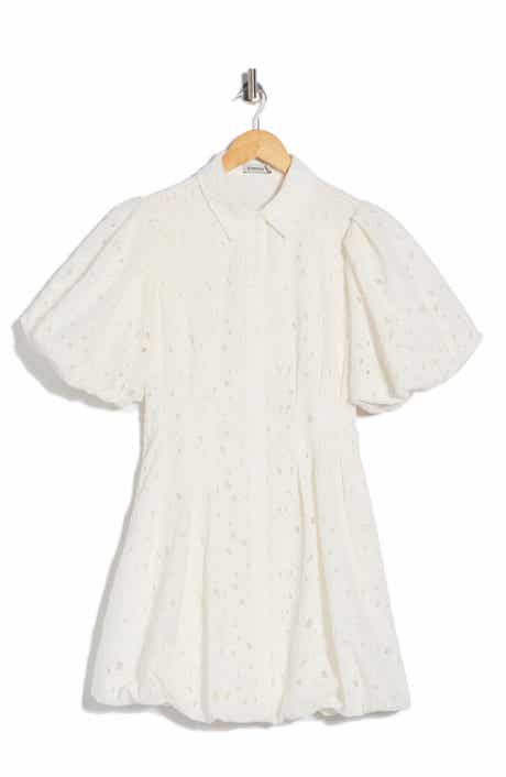 Simkhai Cleo Pintuck Balloon Sleeve Minidress