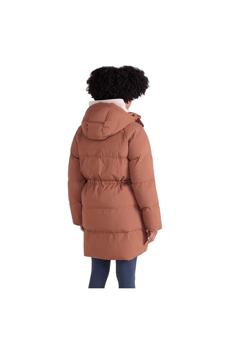 Maggie Baffled Waist Detail Coat, Alternate, color, Rust