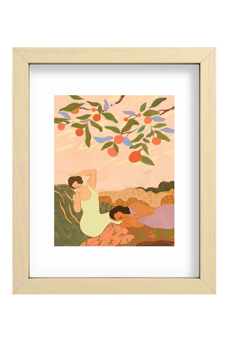 Midday Nap Framed Wall Art, Main, color, MULTI