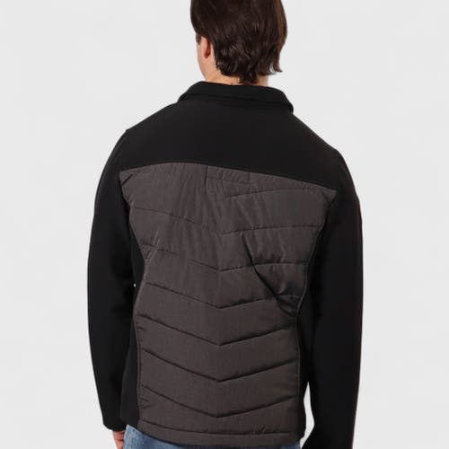 Canada Weather Gear Hybrid Softshell Puffer Jacket In Gray