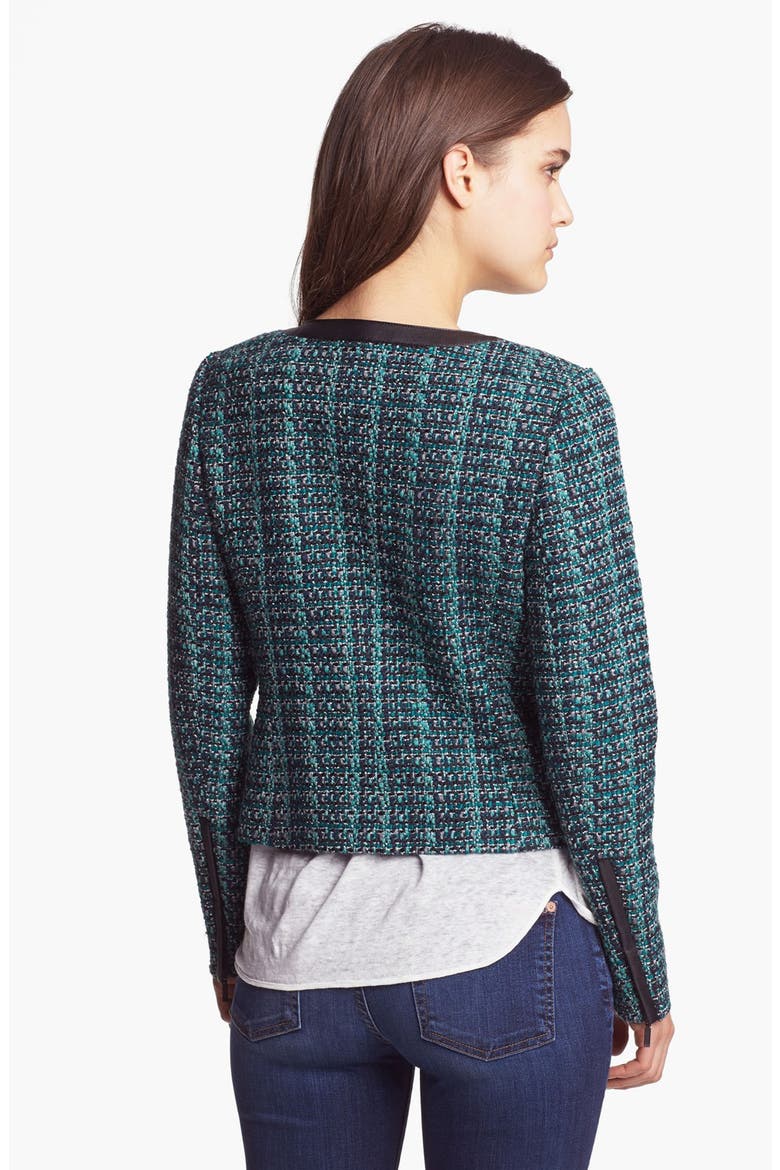Hinge® Tweed Jacket, Alternate, color, TEAL FANFARE COMBO