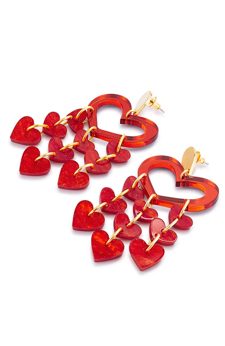 Toolally Heart Chandeliers - Sienna Red, Alternate, color, Sienna Red