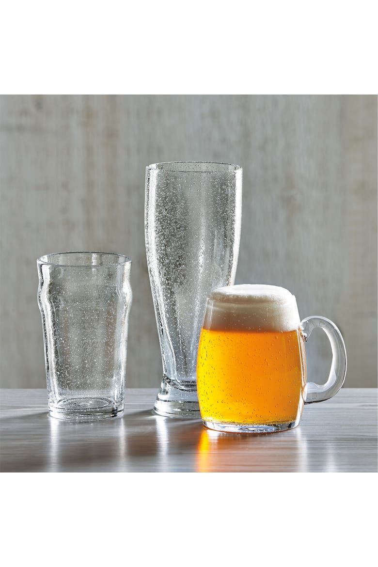 Bubble Glass Pilsner Clear Drinkware for Beer and Beverages, Alternate, color, Clear