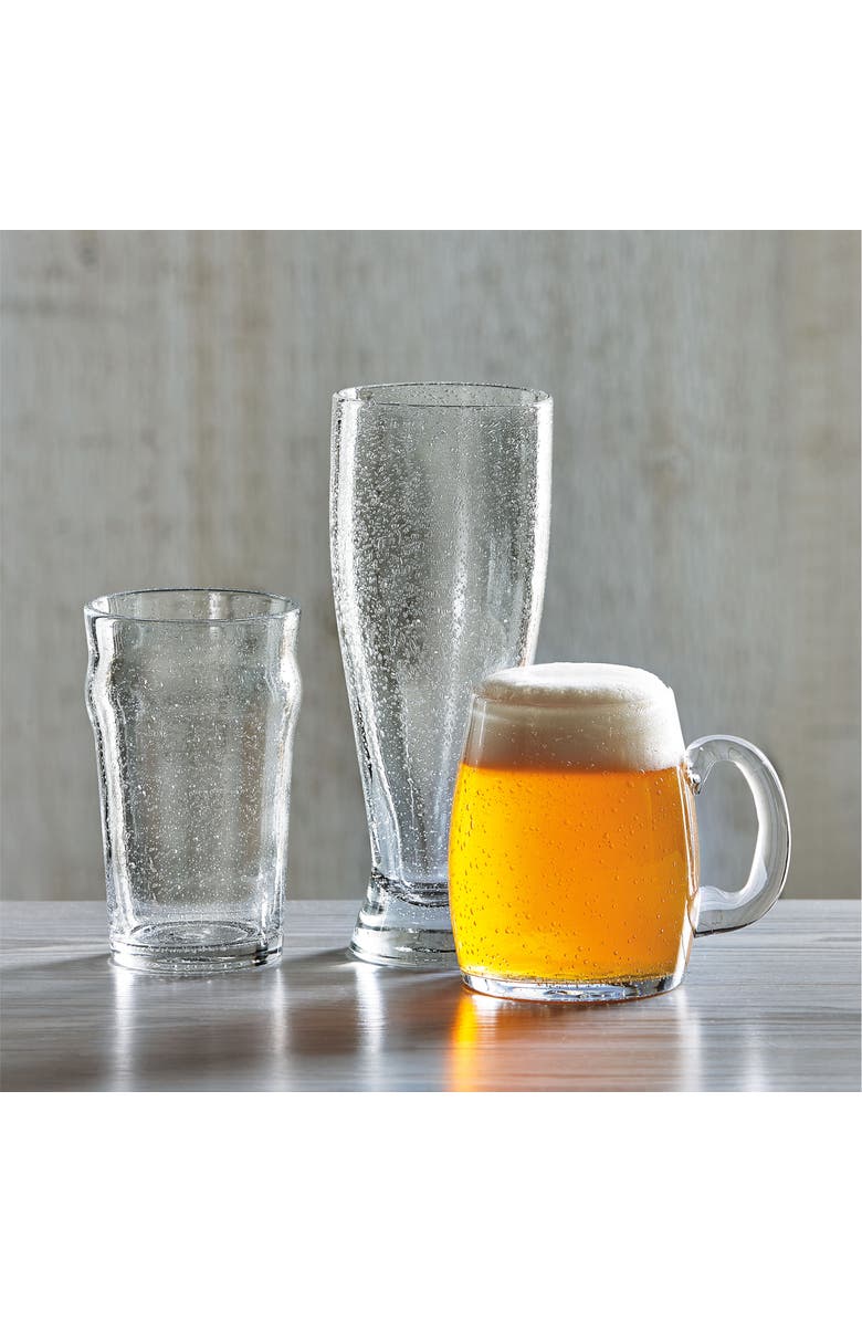 tag Bubble Glass Pilsner Clear Drinkware for Beer and Beverages, Alternate, color, Clear