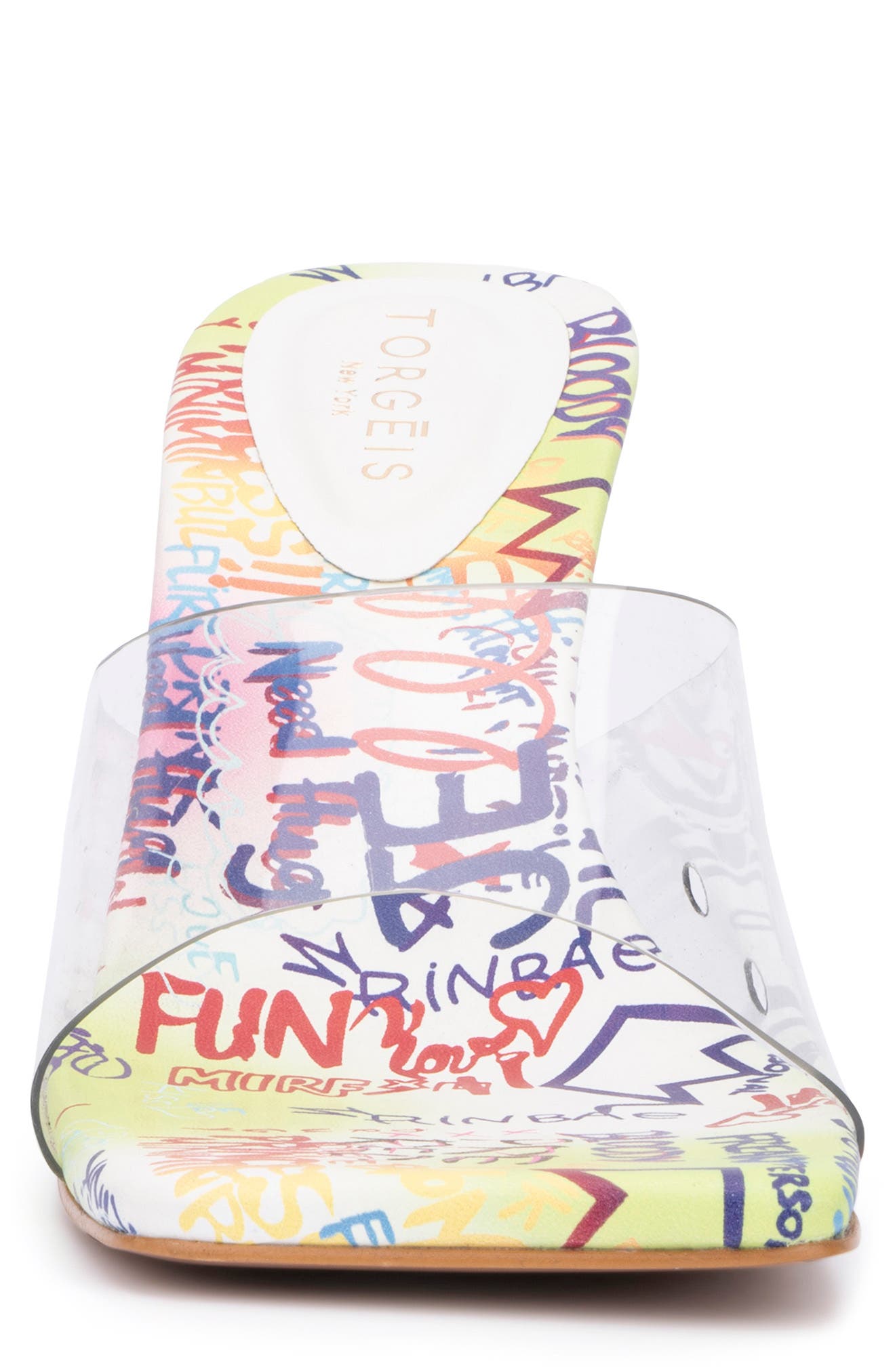 TORGEIS California Clear Strap Stiletto Sandal, Alternate, color, White