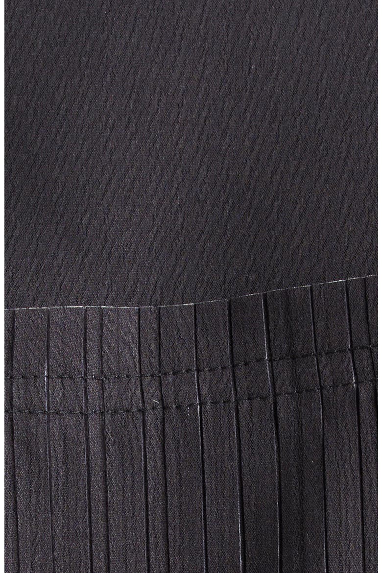 Bicolor Pleat Stripe Midi Dress, Alternate, color, CALICO/ BLACK