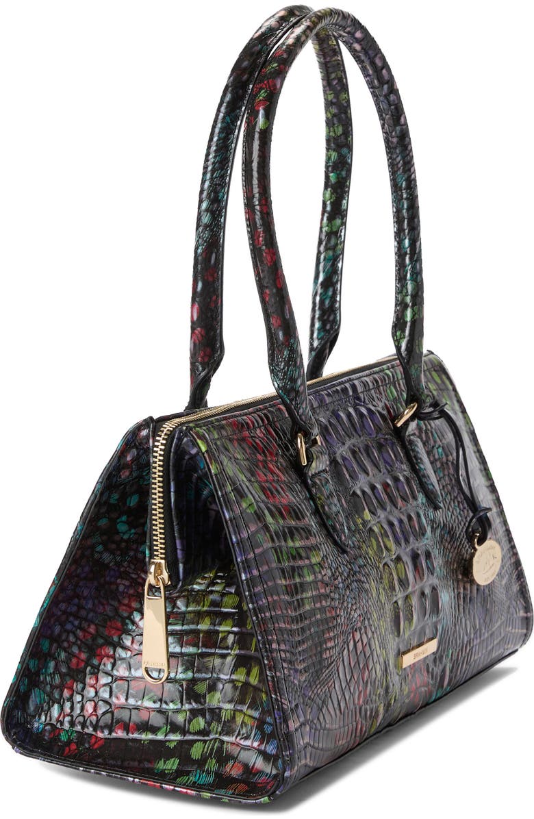 Brahmin Sophia Croc Embossed Leather Satchel, Alternate, color, Showtime Melbourne