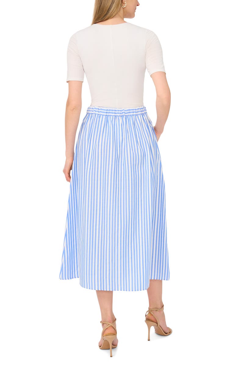 Vince Camuto Stripe Midi Skirt, Alternate, color, Blue Cloud