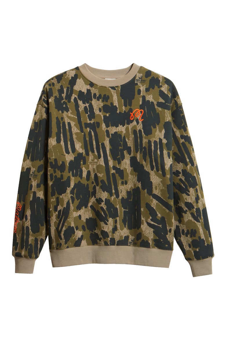 Range Tour Divot Camo Cotton Sweatshirt, Alternate, color, BARK CAMO