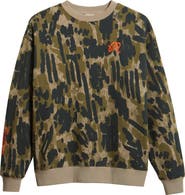 MALBON Range Tour Divot Camo Cotton Sweatshirt