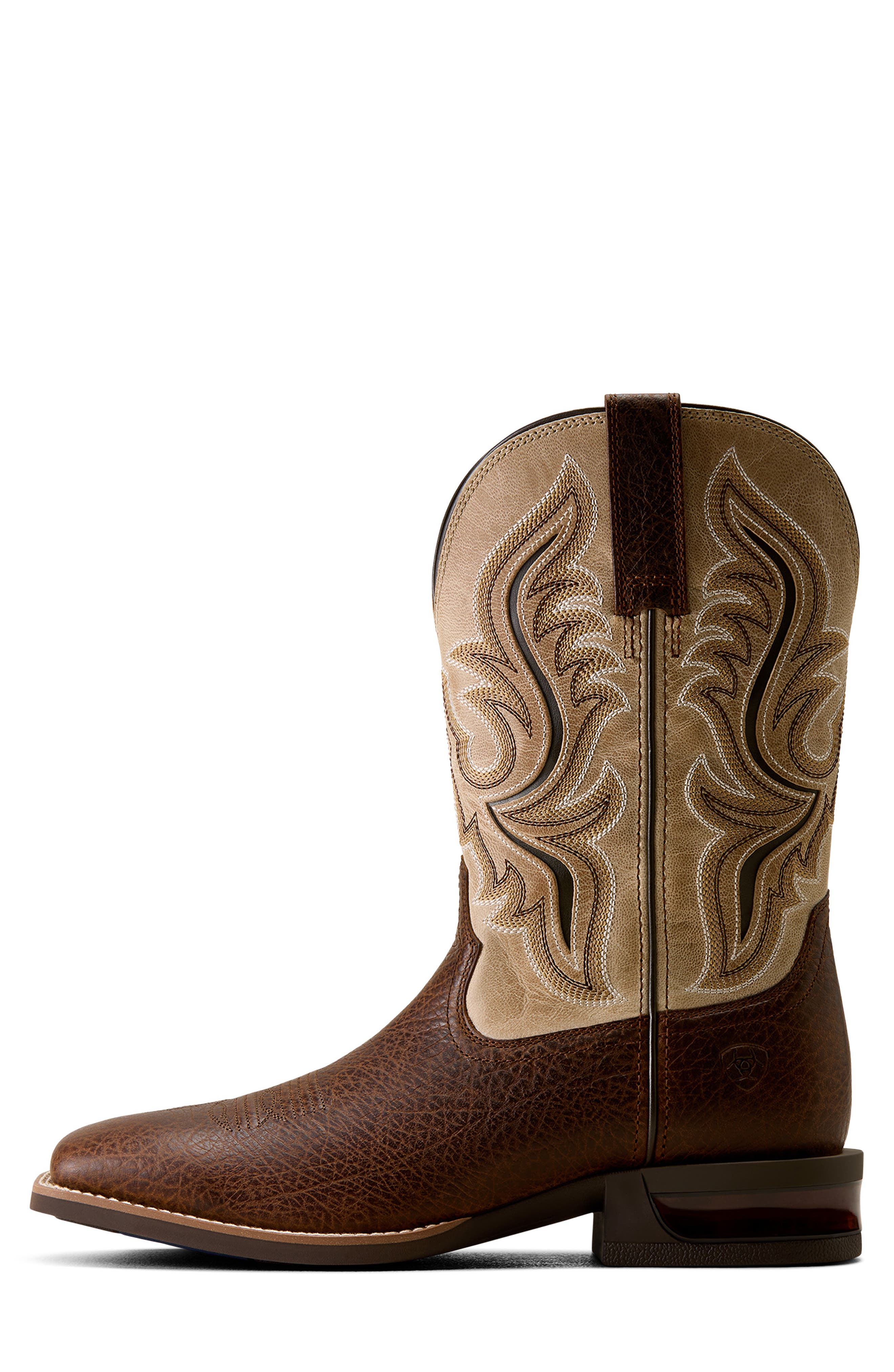 Conquer Wide Square Toe Cowboy Boot, Alternate, color, AMBER TOFFEE