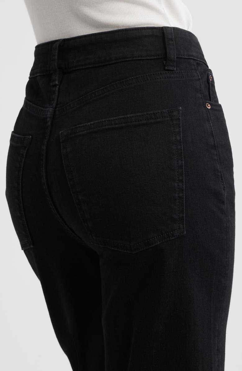 WARP+WEFT High Waist Crop Wide Leg Jeans, Alternate, color, Inkwell