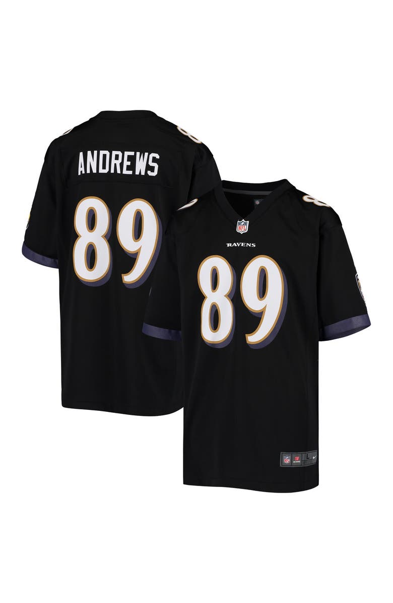 Nike Youth Nike Mark Andrews Black Baltimore Ravens Game Jersey, Main, color,