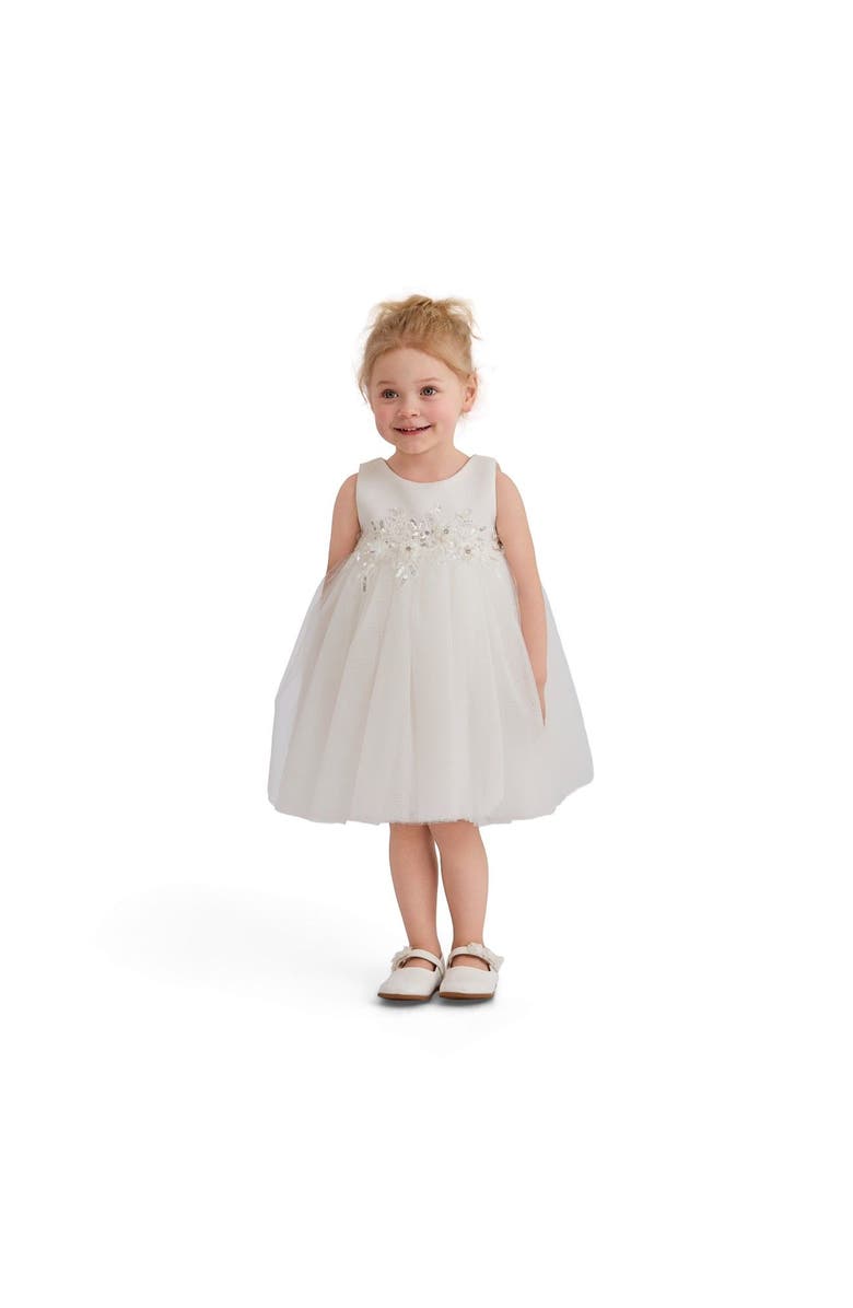 Tulleen Ribbon Bloom Gown, Main, color, White