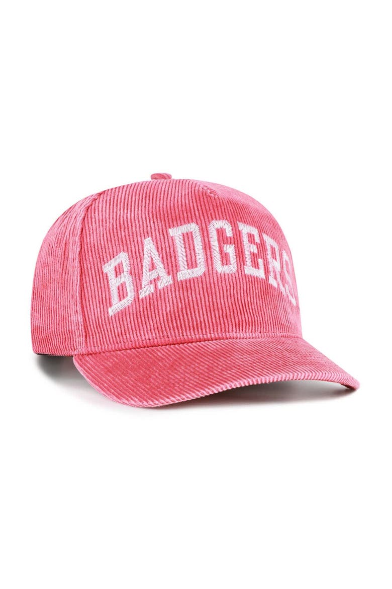 Men's '47  Red Wisconsin Badgers Reclaim Snow Wash Corduroy Hitch Adjustable Hat, Alternate, color, Red