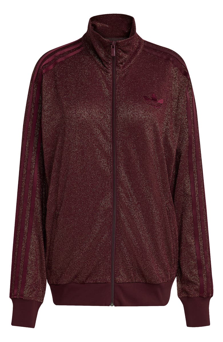 adidas Lurex Firebird Fit Track Jacket, Alternate, color, Medium Red