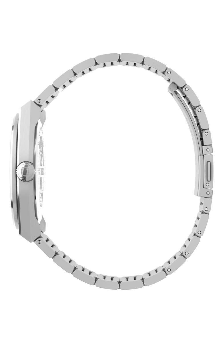 Timex<sup>®</sup> Q Continental Blue Dial Bracelet Watch, 39mm, Alternate, color, Black