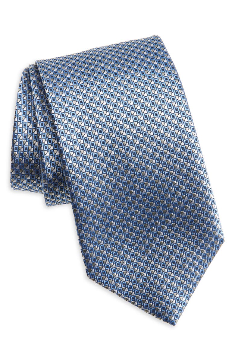 Brioni Geometric Silk Tie, Main, color, 