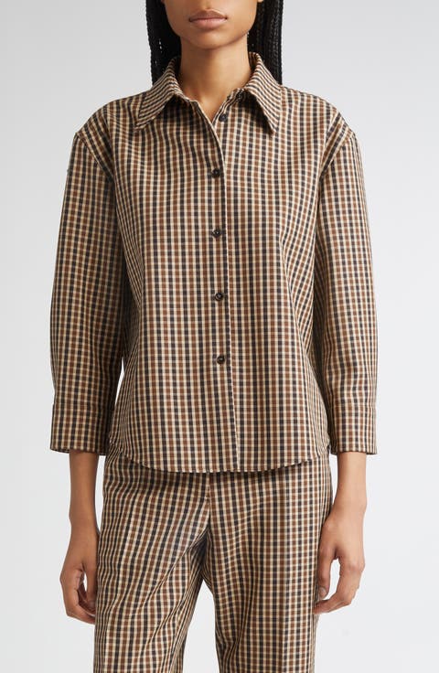 Tシャツ・カットソー JIL SANDER Women Tunic Tops J40DL0148 J40182923 BROWN Jil Sander - Logo T-Shirt in Beige – Stoy