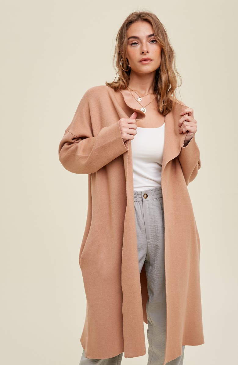 WISHLIST Draped Sweater Coat, Alternate, color,