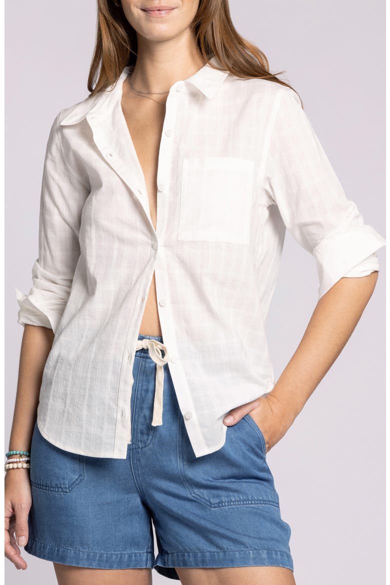 Lonnie Long Sleeve Button-Up Shirt, Main, color, WHITE