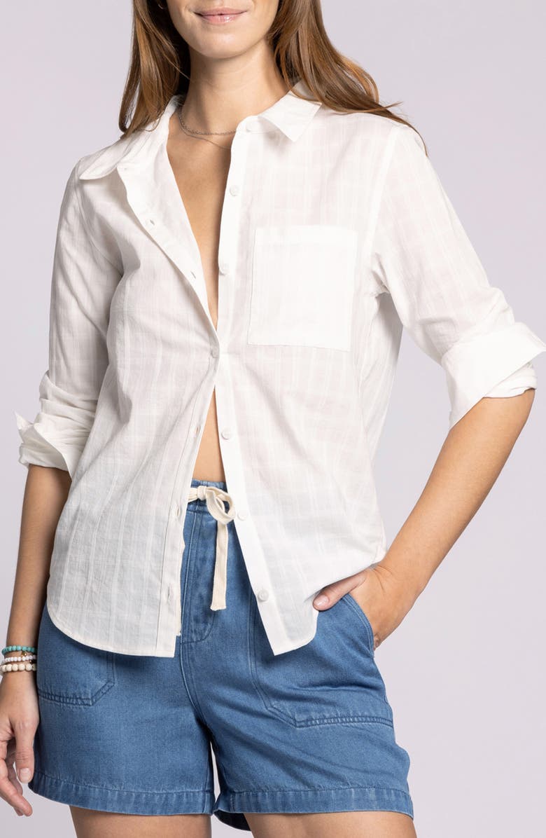 Thread & Supply Lonnie Long Sleeve Button-Up Shirt, Main, color, White