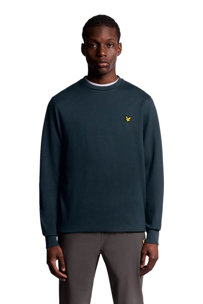 Crew Neck Long Sleeve Fly Fleece, Alternate, color, Dark Navy