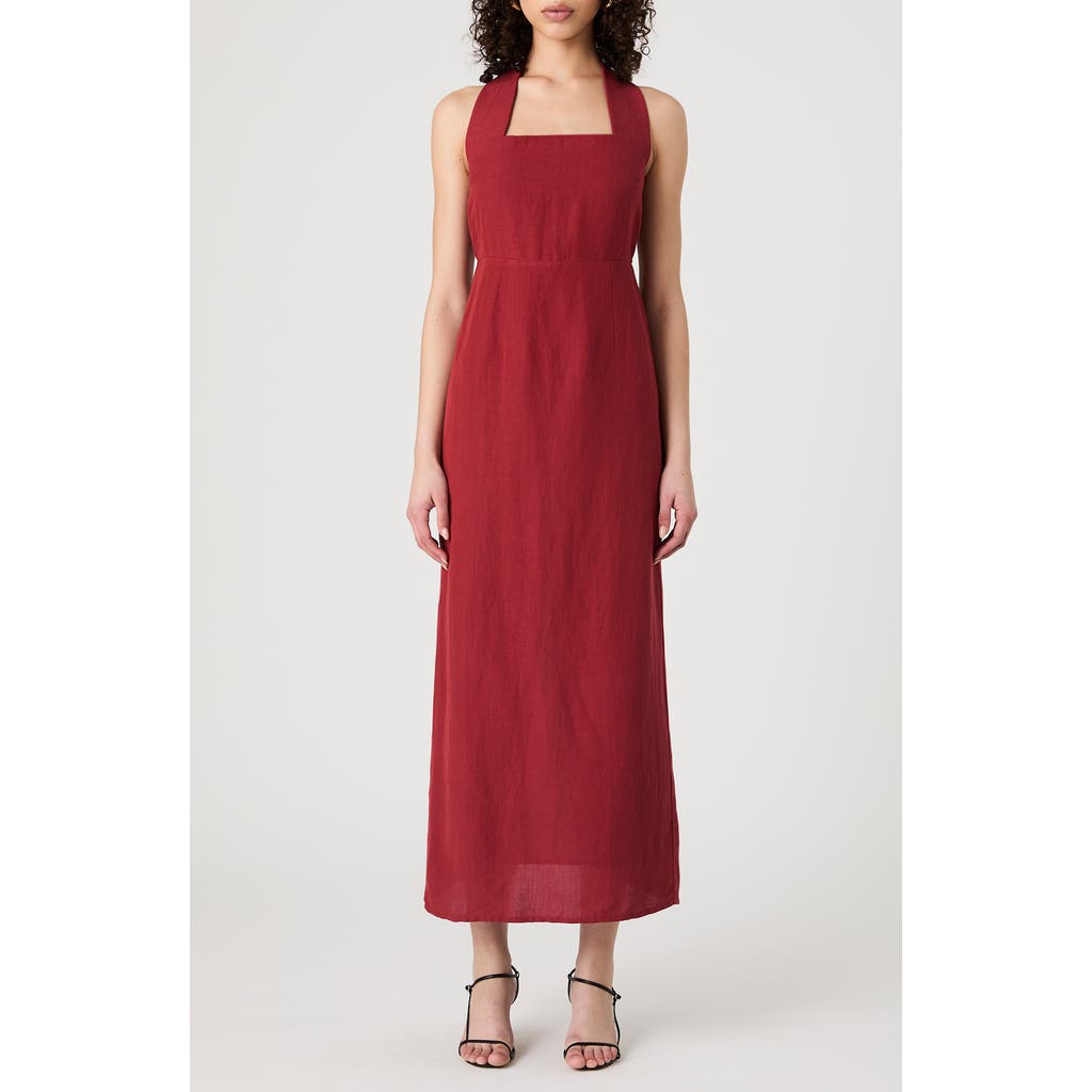 French Connection Birdie Halter Sundress In Red