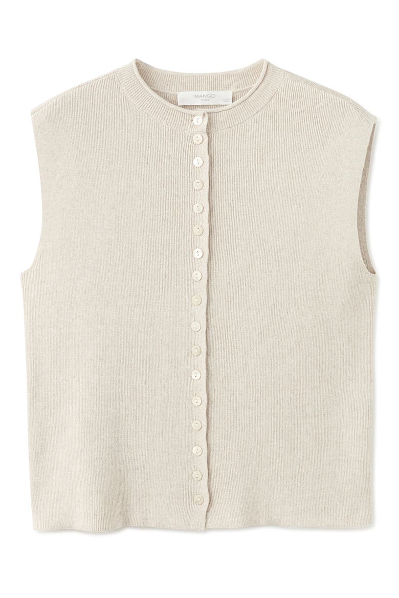 Cotton Blend Sweater Vest, Alternate, color, BEIGE