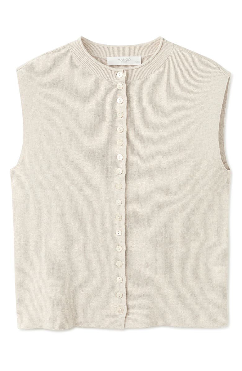 MANGO Cotton Blend Sweater Vest, Alternate, color, 