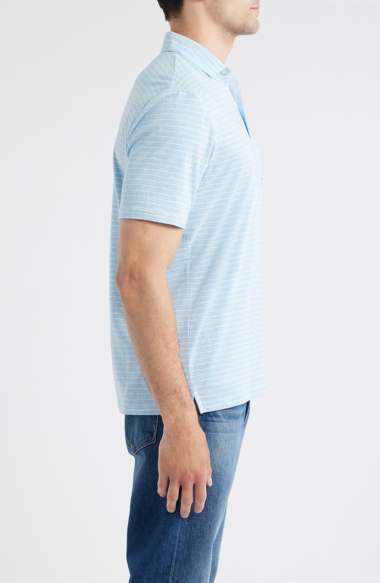 johnnie-O Ryan Stripe Polo, Alternate, color, Cloud Blue