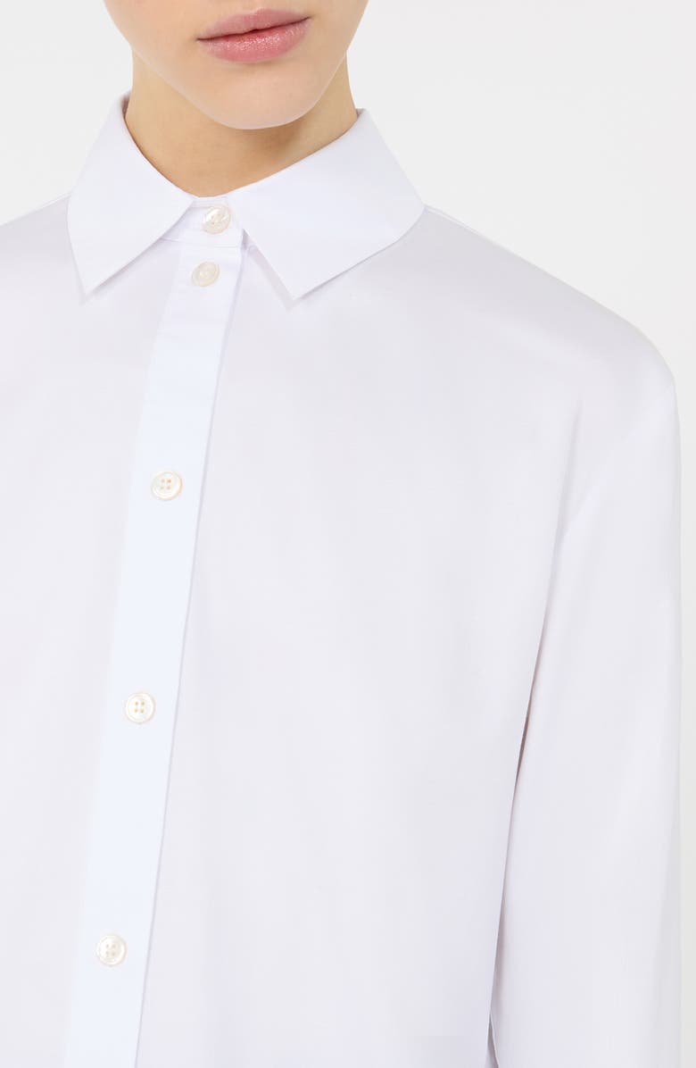 MM by Max Mara Veloce Cotton Shirt, Alternate, color, Optical White