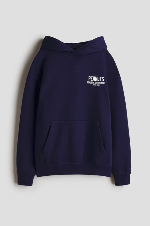 Brushed-Inside Printed Hoodie
