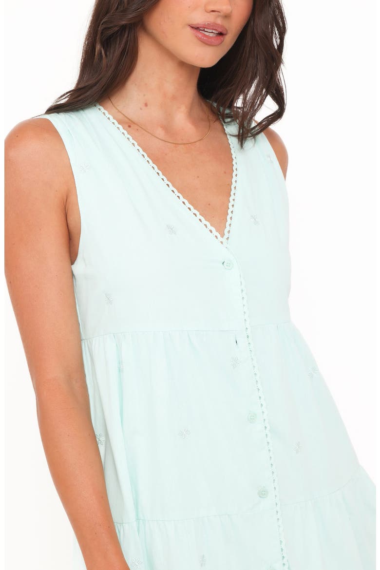 Lovisa Eyelet Cotton Maxi Dress, Alternate, color, JADE