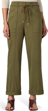 Wit & Wisdom Ultra Skyrise High Waist Relaxed Stretch Cotton Pants
