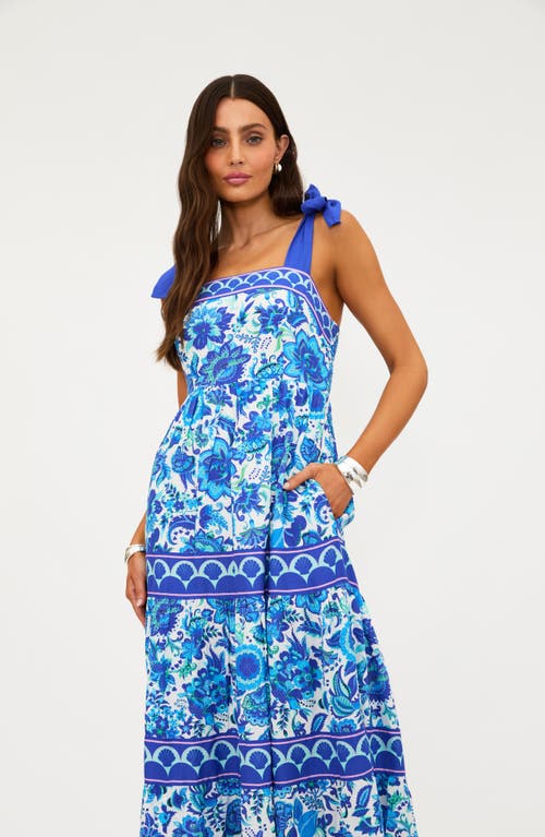 Beach Riot Charlotte Floral Tie Strap Cover-up Maxi Dress