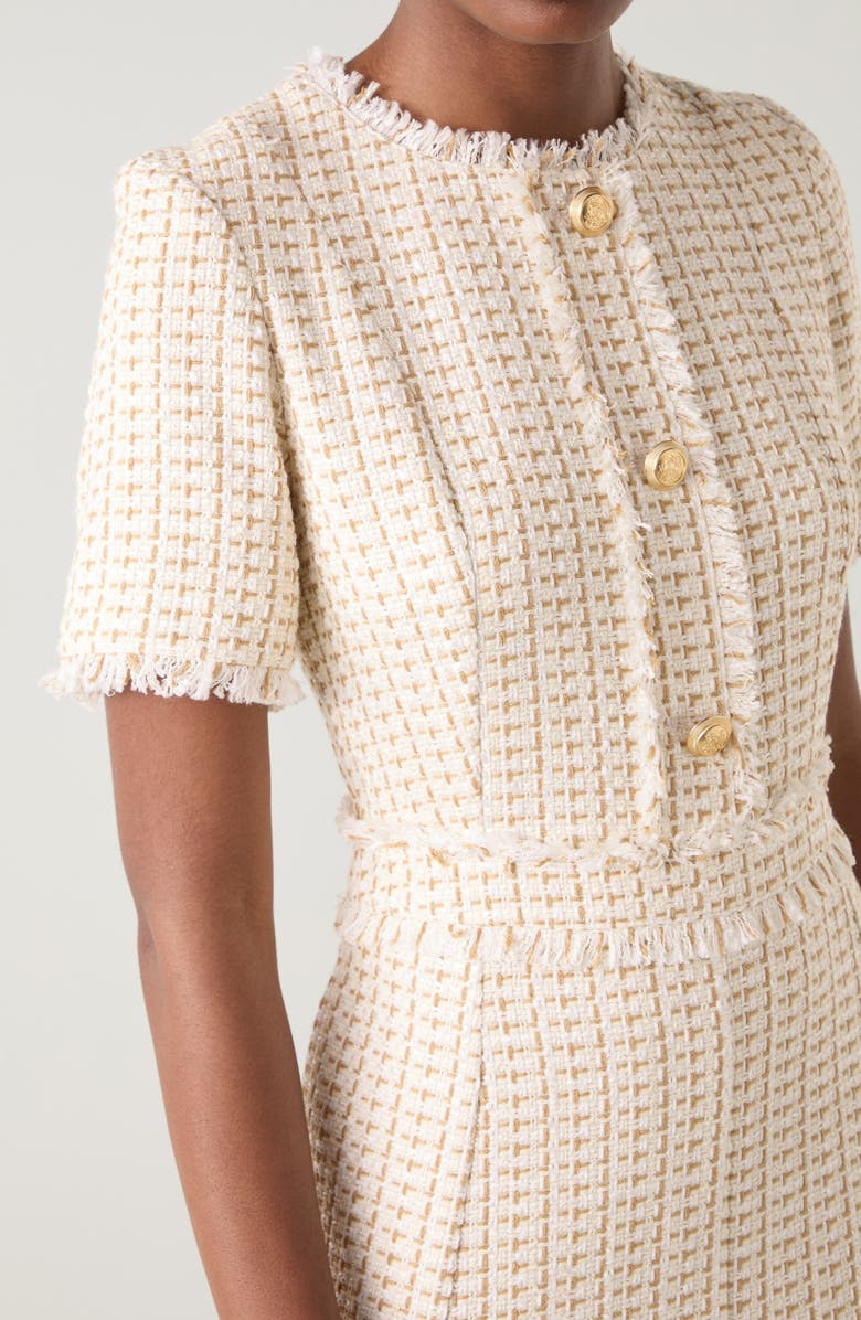 LK Bennett Julia Tweed A-Line Dress, Alternate, color, 