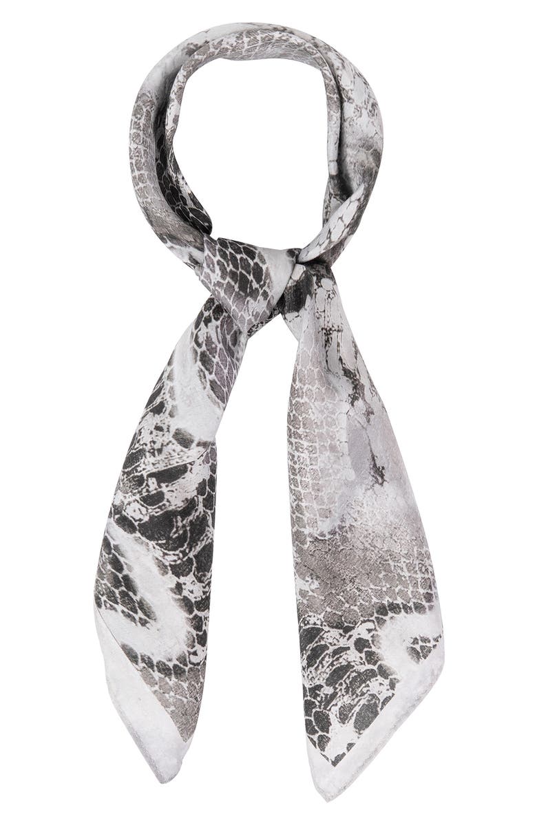 AllSaints Aeturnum Silk Bandana Scarf, Main, color, 