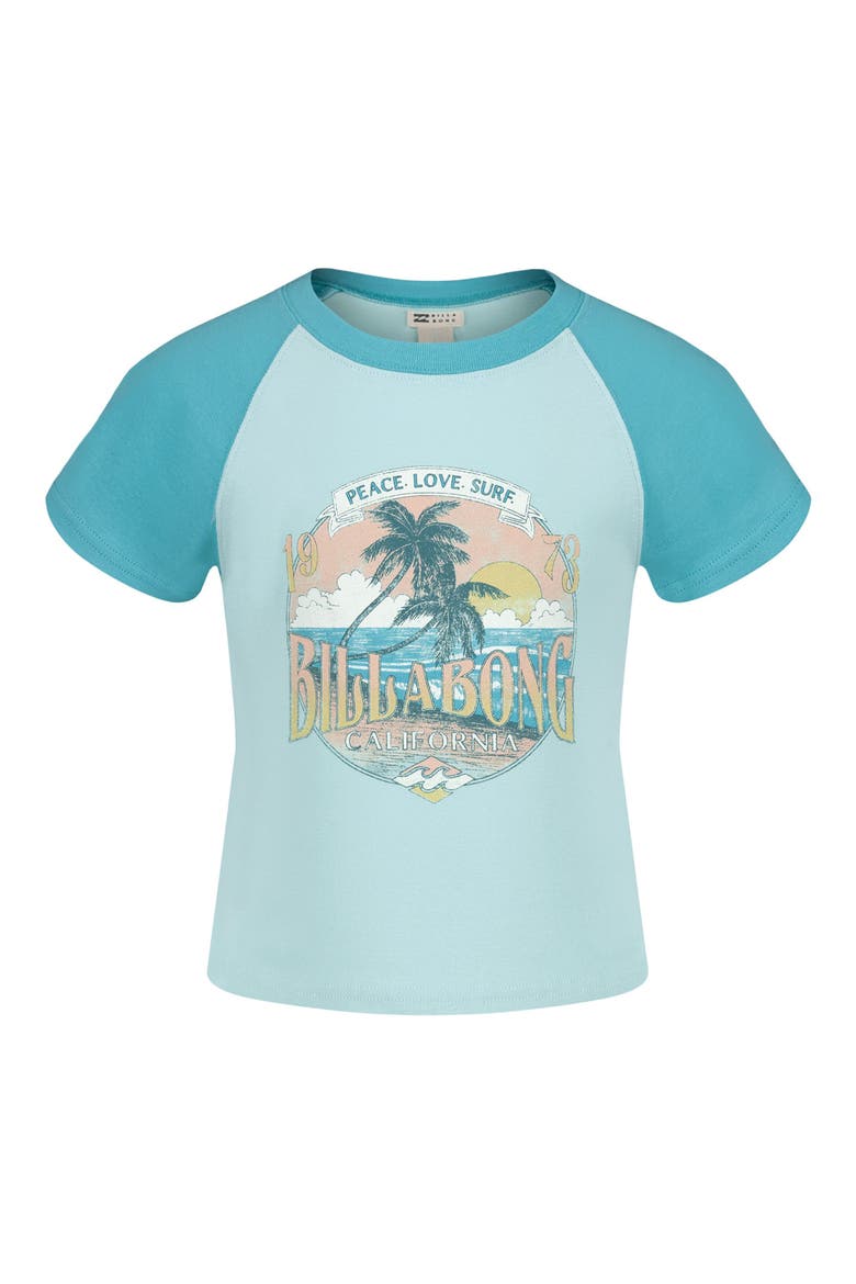 Kids' Tropical Mindset Colorblock Cotton Graphic T-Shirt, Main, color, MINT