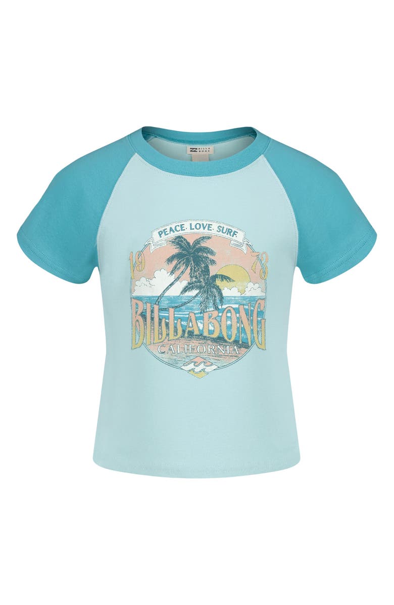 Billabong Kids' Tropical Mindset Colorblock Cotton Graphic T-Shirt, Main, color, Mint