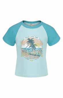 Kids' Tropical Mindset Colorblock Cotton Graphic T-Shirt
