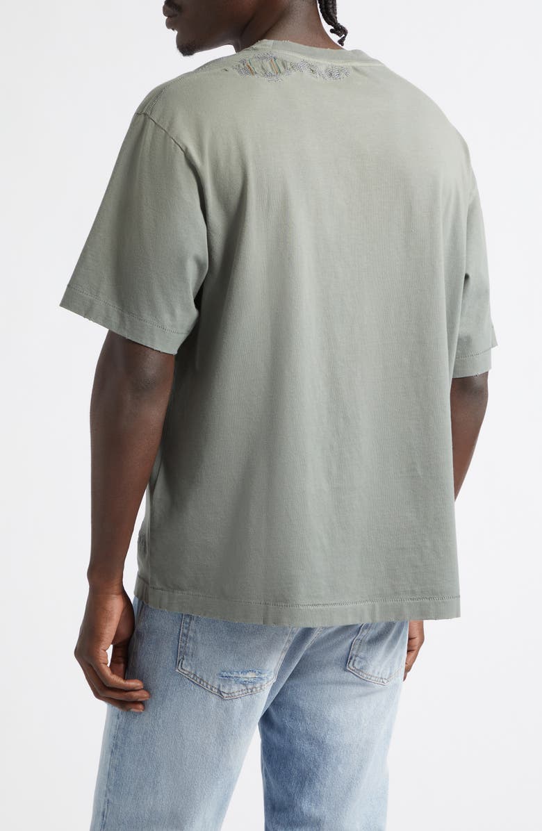 Acne Studios Gender Inclusive Exford U Stamp Mending Midsummer Graphic T-Shirt, Alternate, color, Slate Grey
